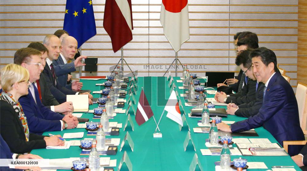 Japan, Latvia agree to cooperate to rein in N. Korea