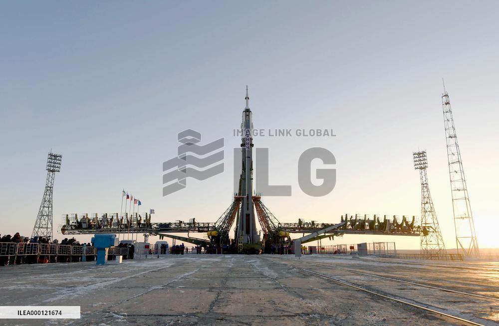 Soyuz rocket prepares for launch