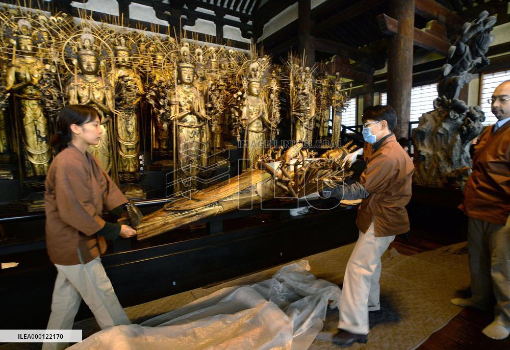 All statues back at Kyoto temple after decades of restoration work
