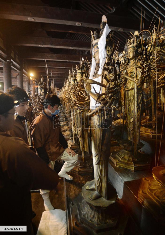 All statues back at Kyoto temple after decades of restoration work