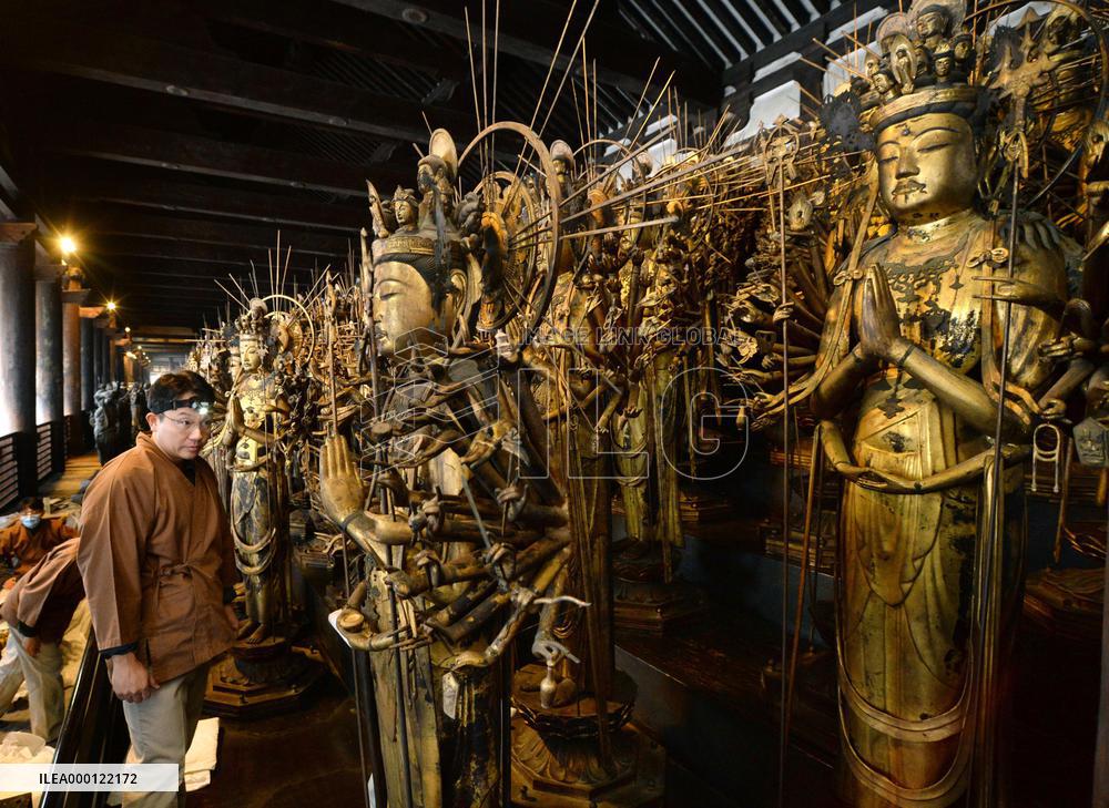 All statues back at Kyoto temple after decades of restoration work