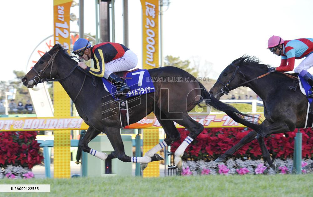 Time Flyer gets first G1 win at Hopeful Stakes