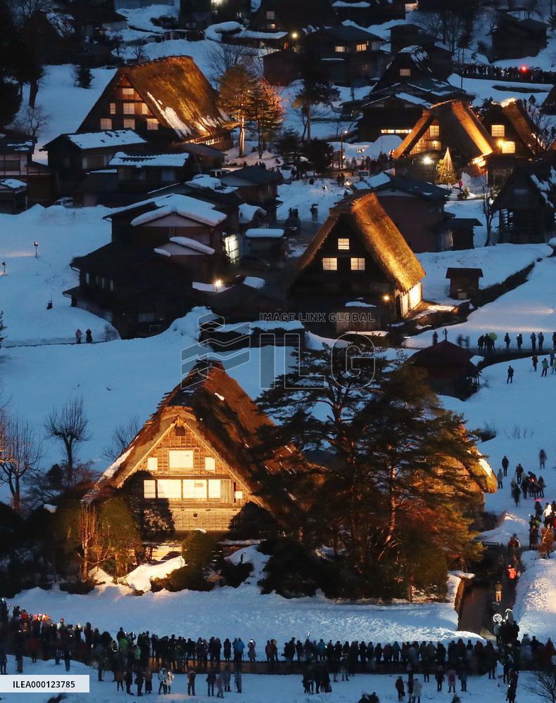 World Heritage farmhouses lit up
