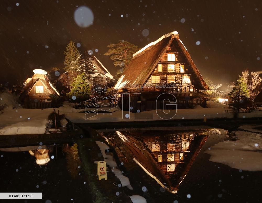 World Heritage farmhouses lit up