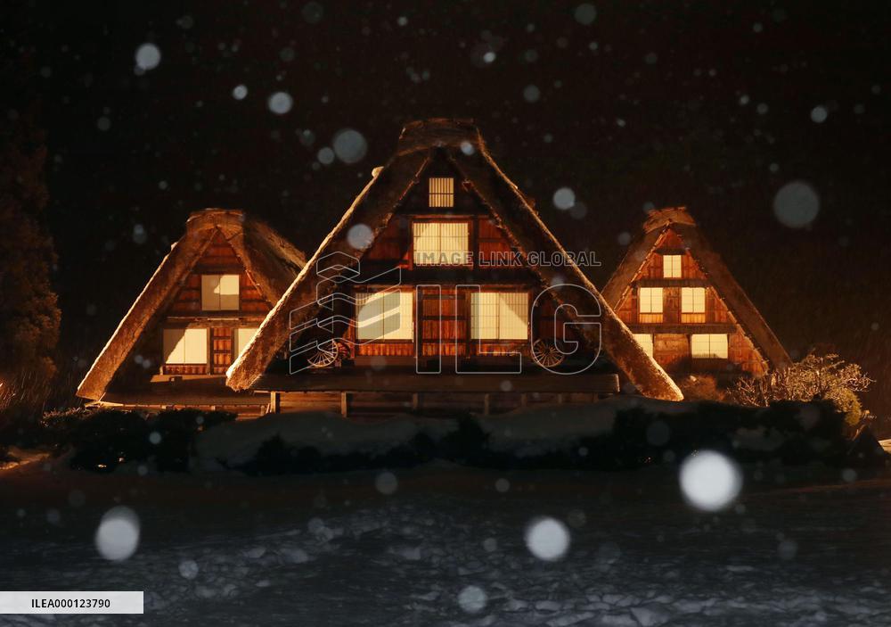 World Heritage farmhouses lit up