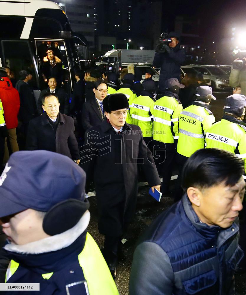 N. Korean Olympic delegation in S. Korea