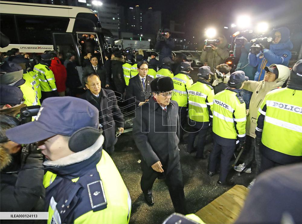 Olympics: N. Korean delegation in S. Korea