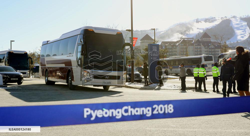 N. Korean Olympic delegation in S. Korea
