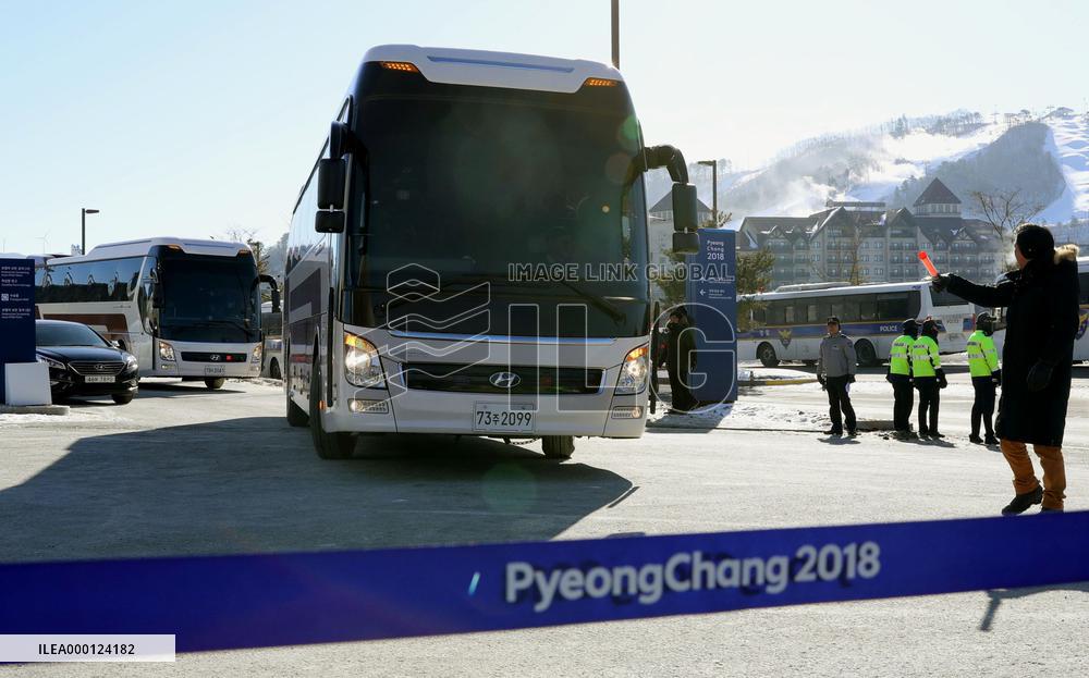 N. Korean Olympic delegation in S. Korea