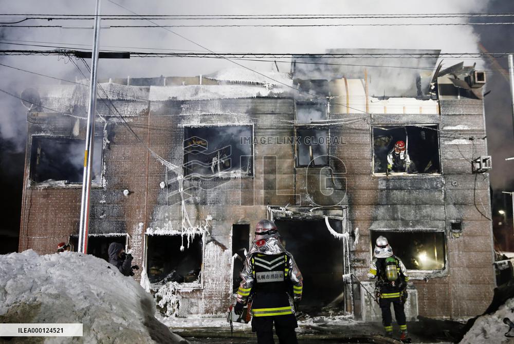 Fire at Sapporo apartment building