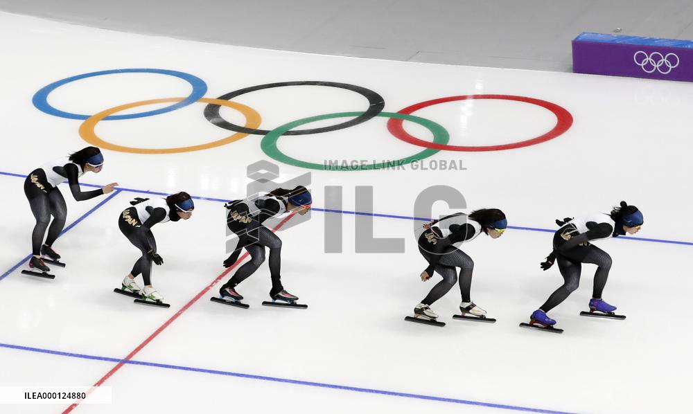 Olympics: Japanese women's speed skating team