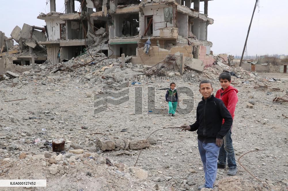 War-torn city Raqqa