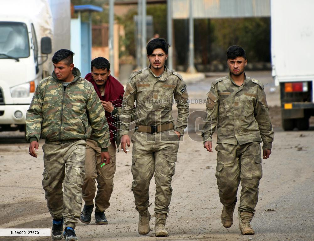 Kurdish soldiers in Syria