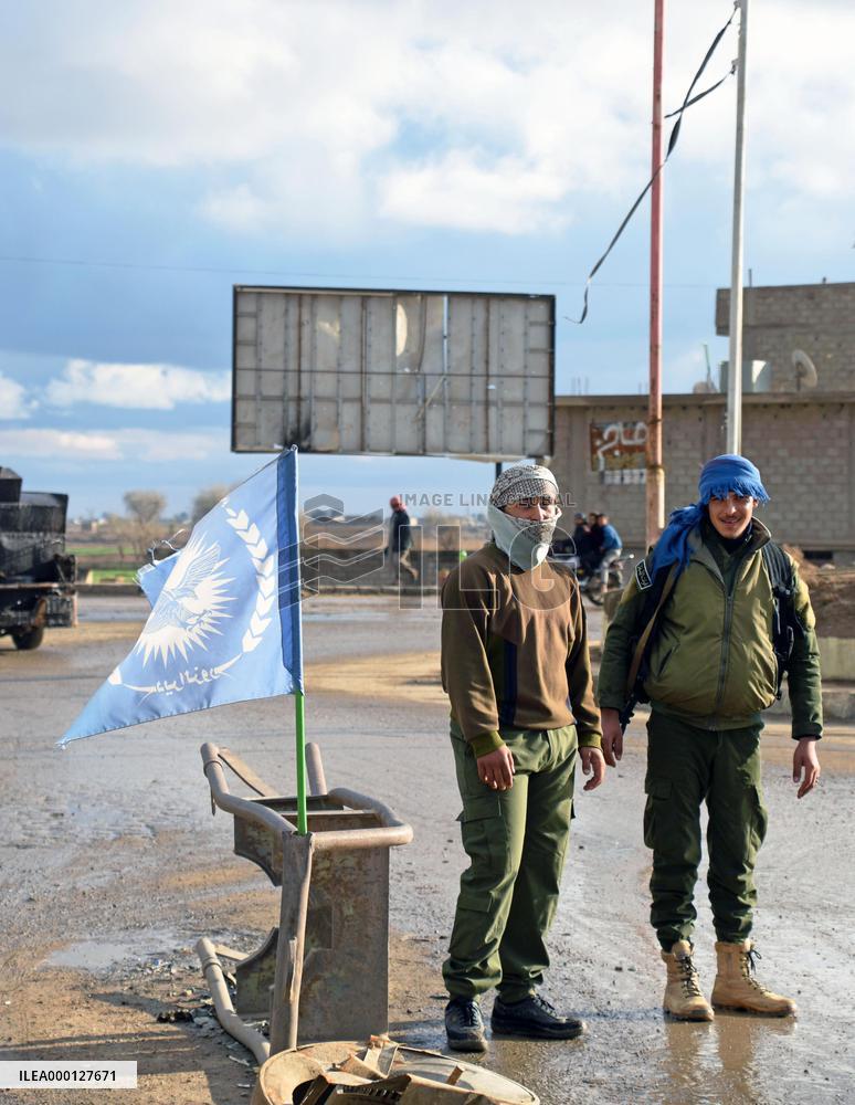 Kurdish soldiers in Syria