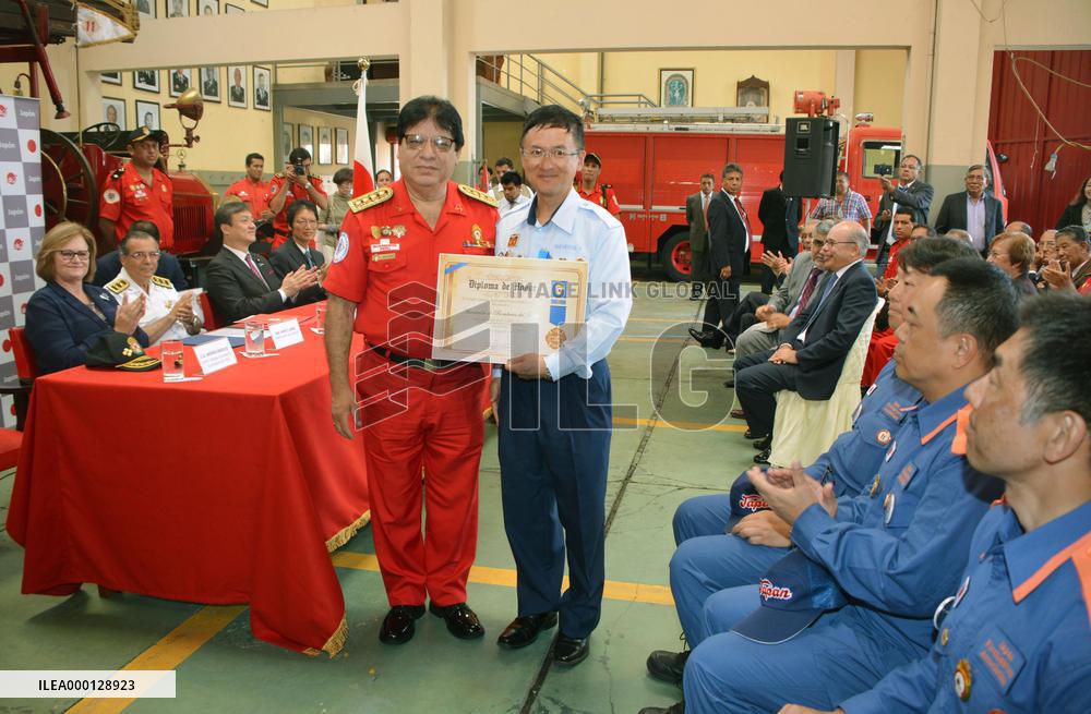 Japan donates used firefighting vehicles to Peru