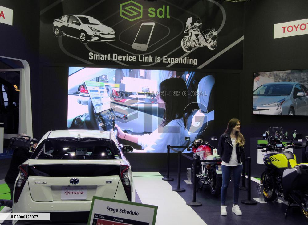 Toyota booth showcases connected cars