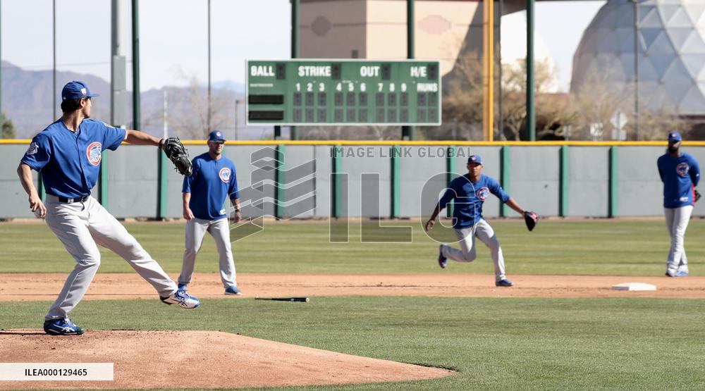 Baseball: Darvish at Cubs spring training