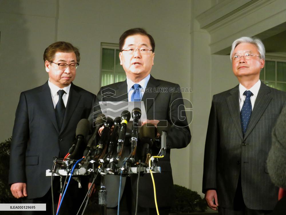 Trump to meet N. Korea's Kim by May: S. Korean envoy