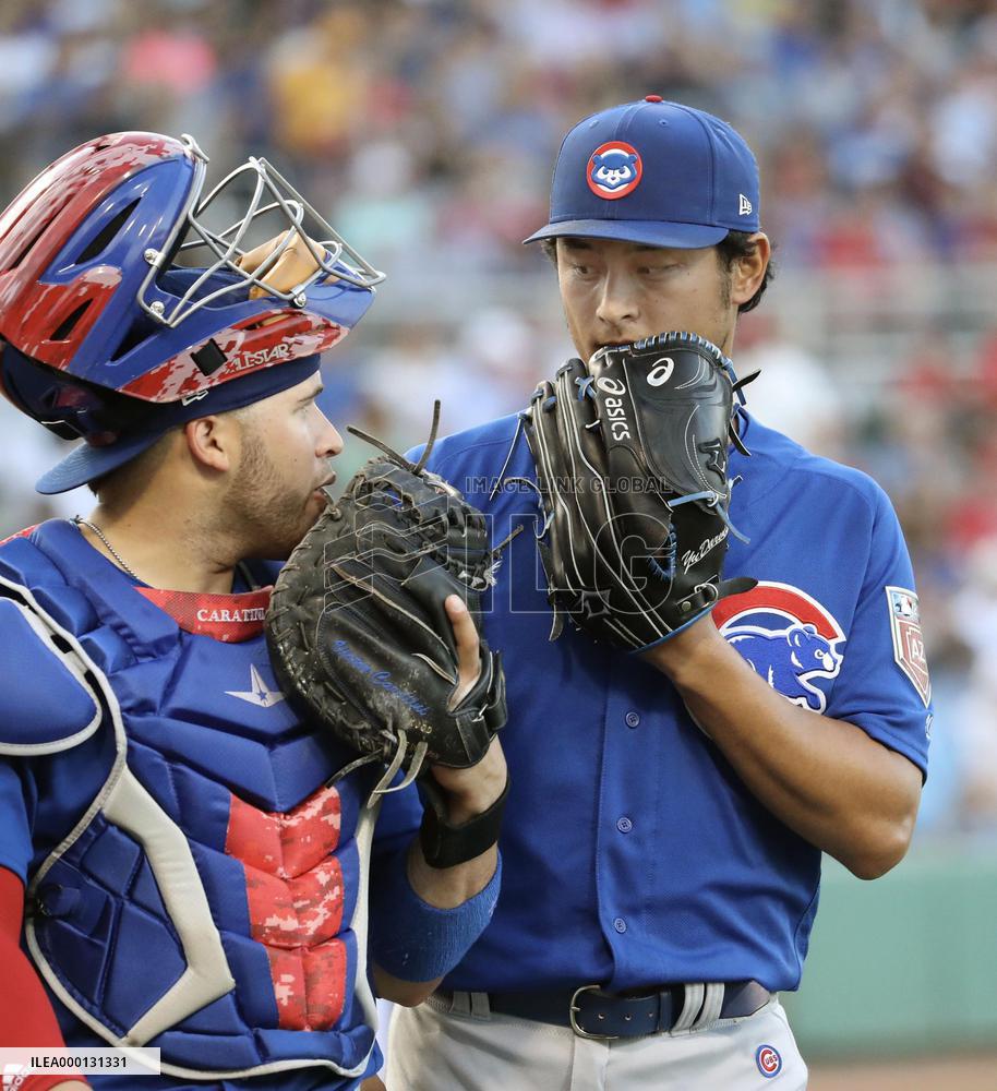 Baseball: Cubs' Darvish, Caratini