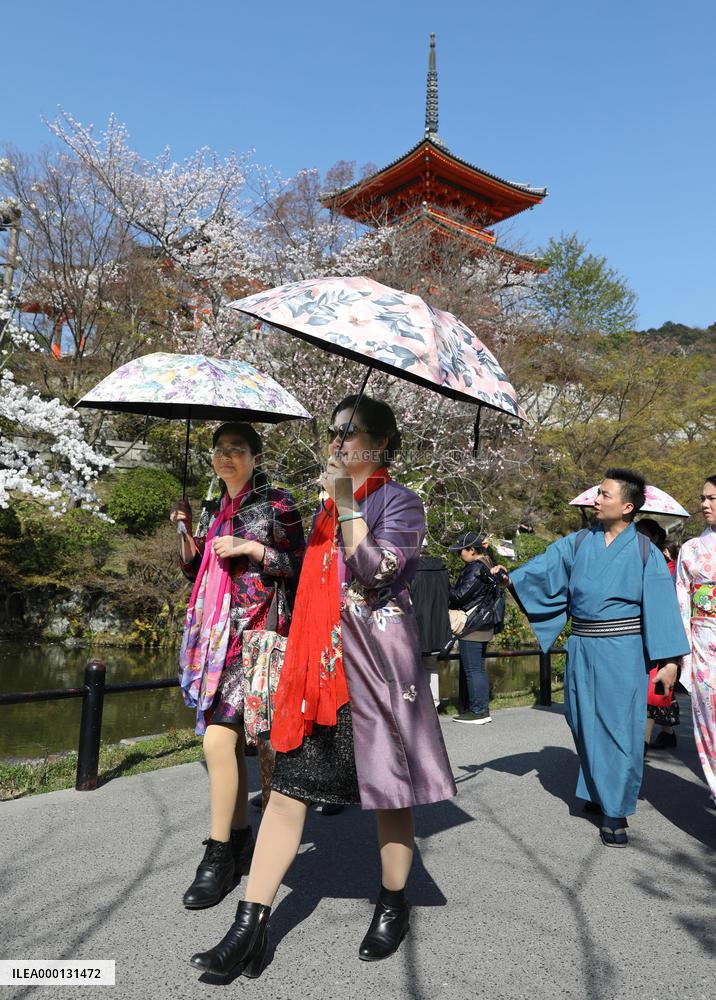 Warm weather in Japan