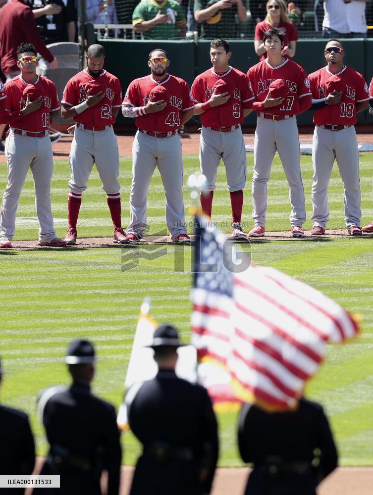 Baseball: Athletics-Angels season opener
