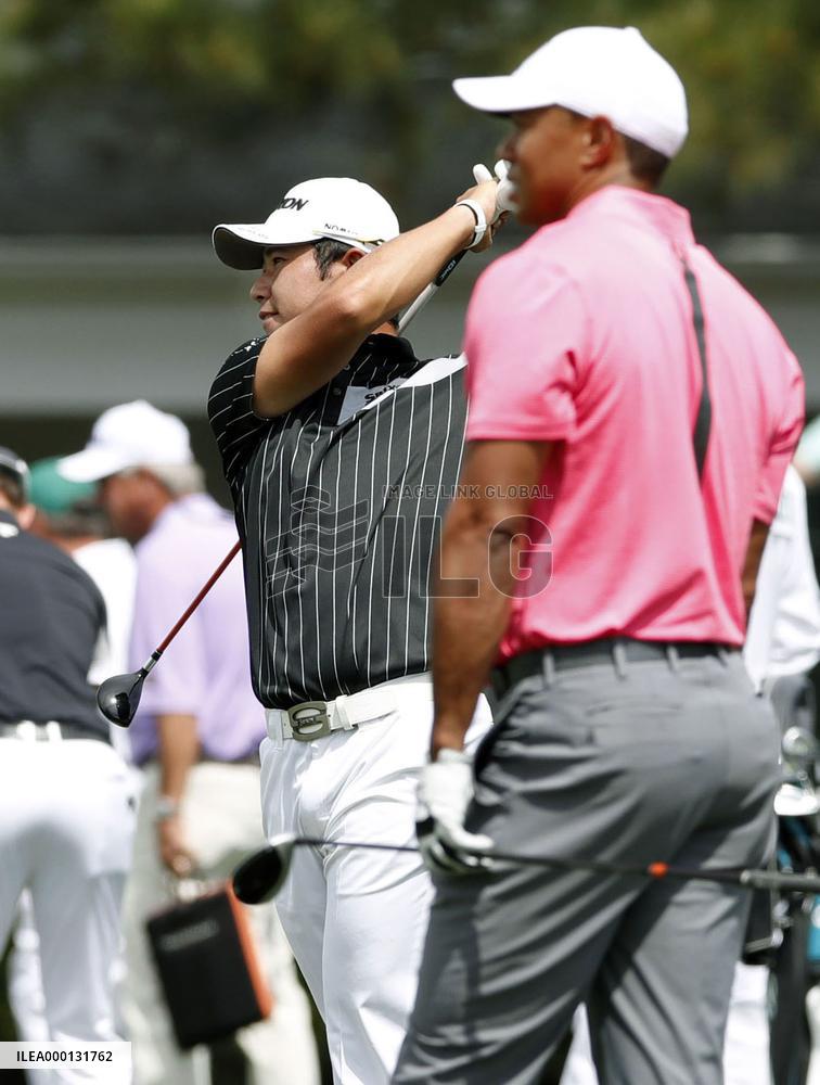 Golf: Matsuyama practices for Masters Tournament