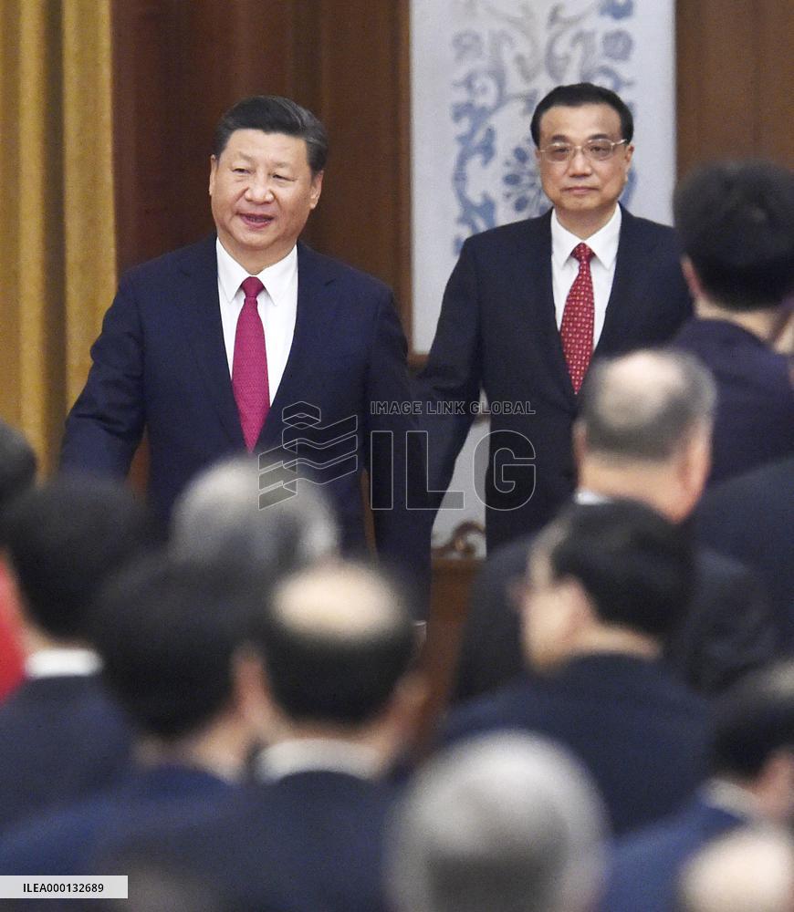 Chinese President Xi and Premier Li