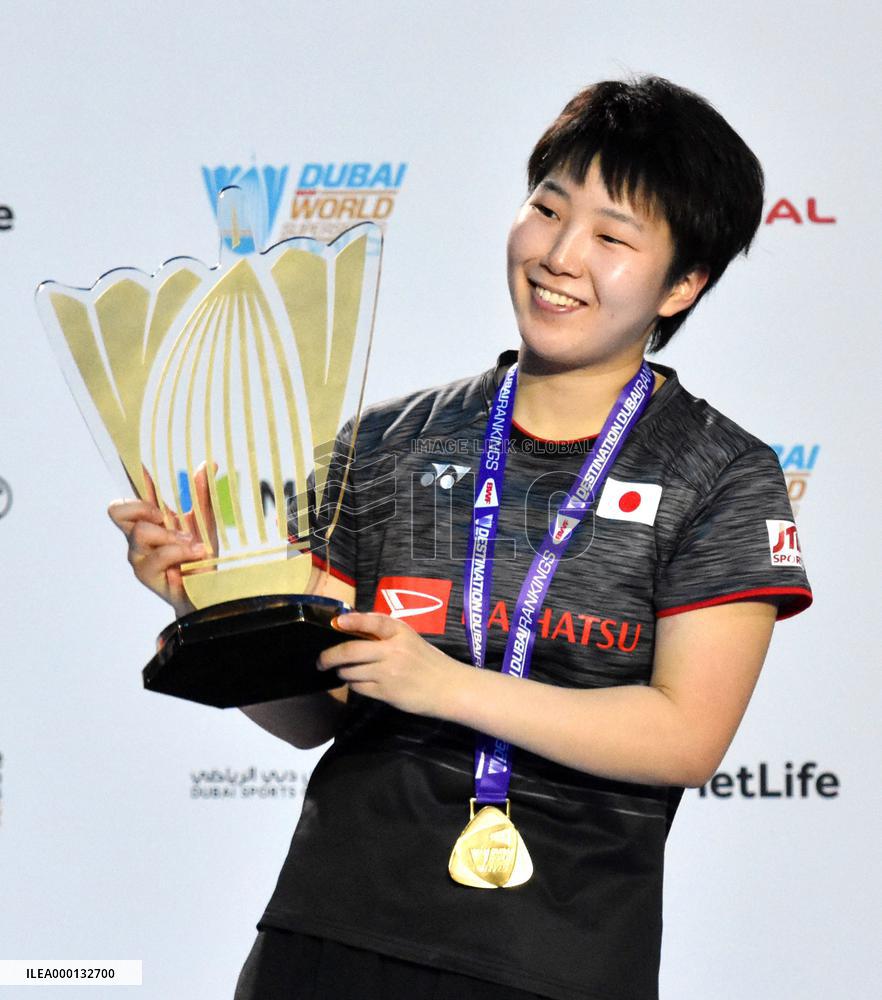 Badminton: Japan's Yamaguchi wins 1st World Super Series Finals title