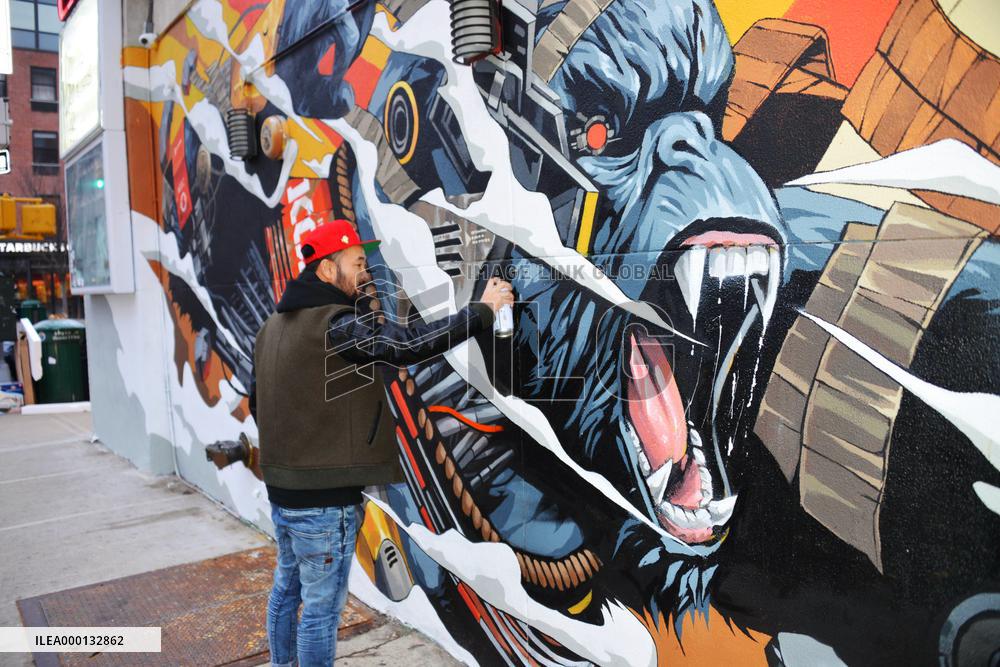 Japanese graffiti artist in New York