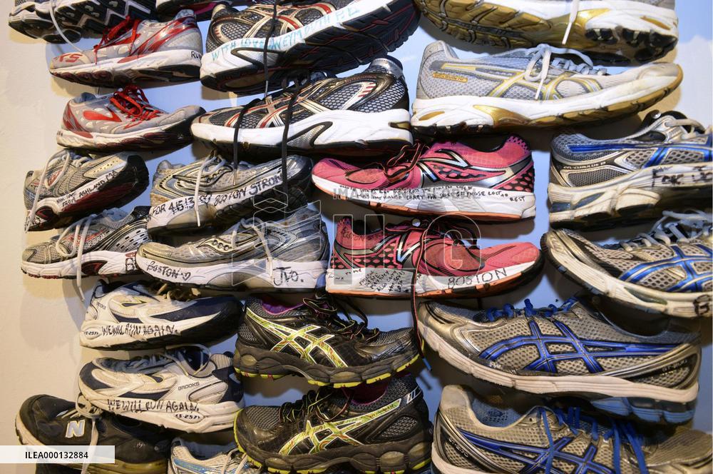 Artwork commemorating Boston bombings