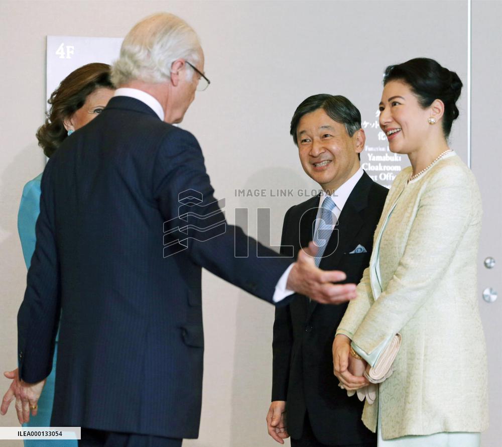 Sweden's royal couple and Japanese crown prince, wife