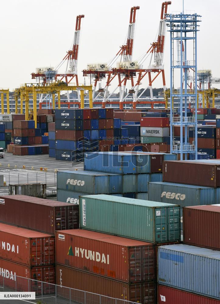 Container terminal in Yokohama