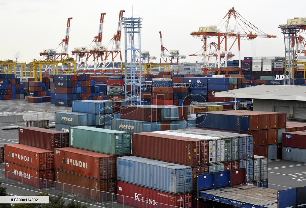 Container terminal in Yokohama