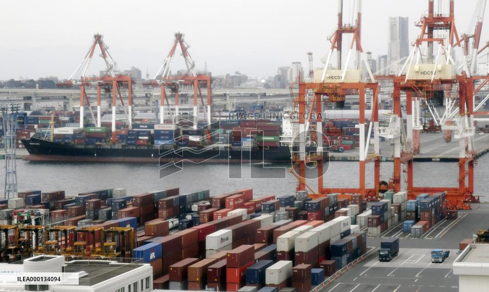 Container terminal in Yokohama