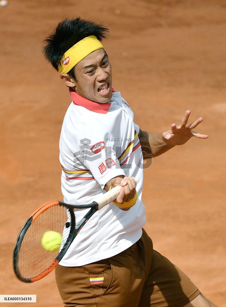 Tennis: Nishikori at Italian Open