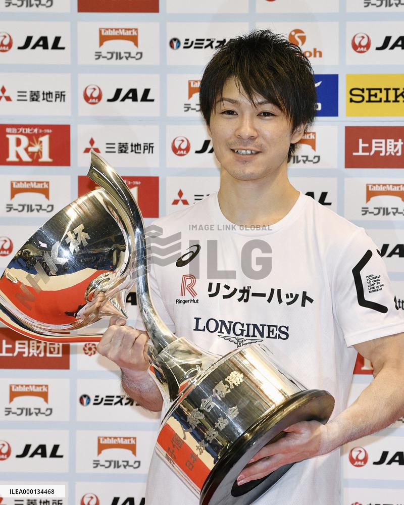 Gymnastics: Uchimura wins his 10th straight NHK Cup