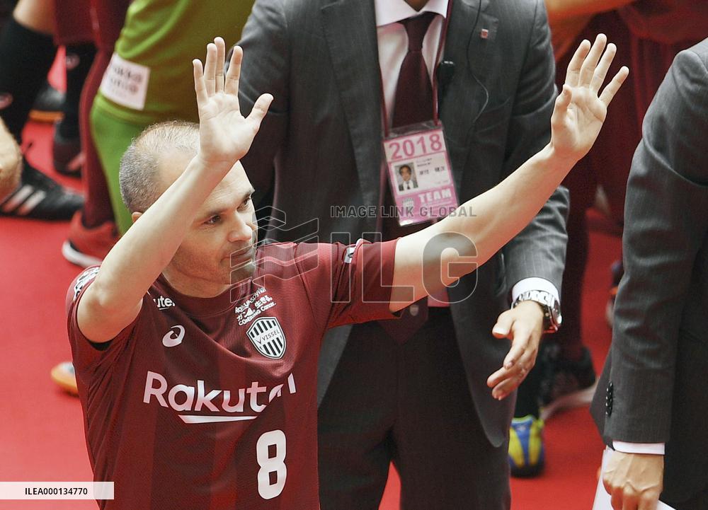 Football: welcome ceremony for Iniesta