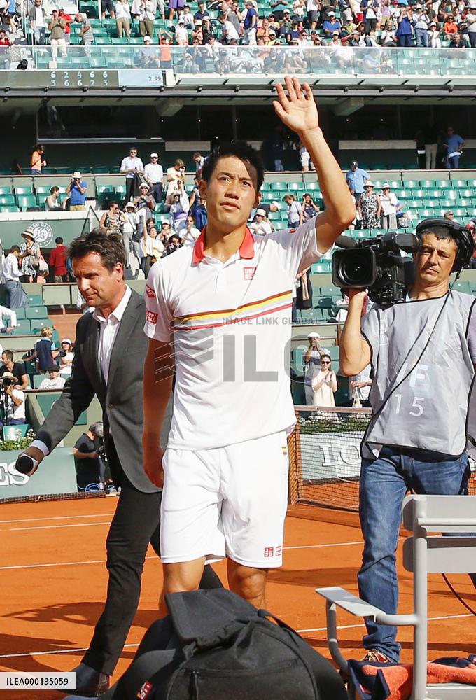 Tennis: Nishikori at French Open