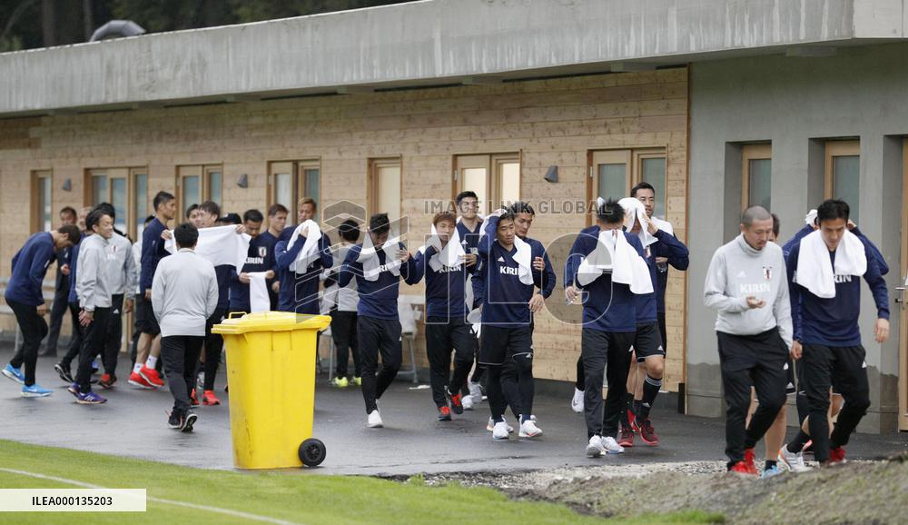 Football: Japan squad holds pre-World Cup camp in Austria