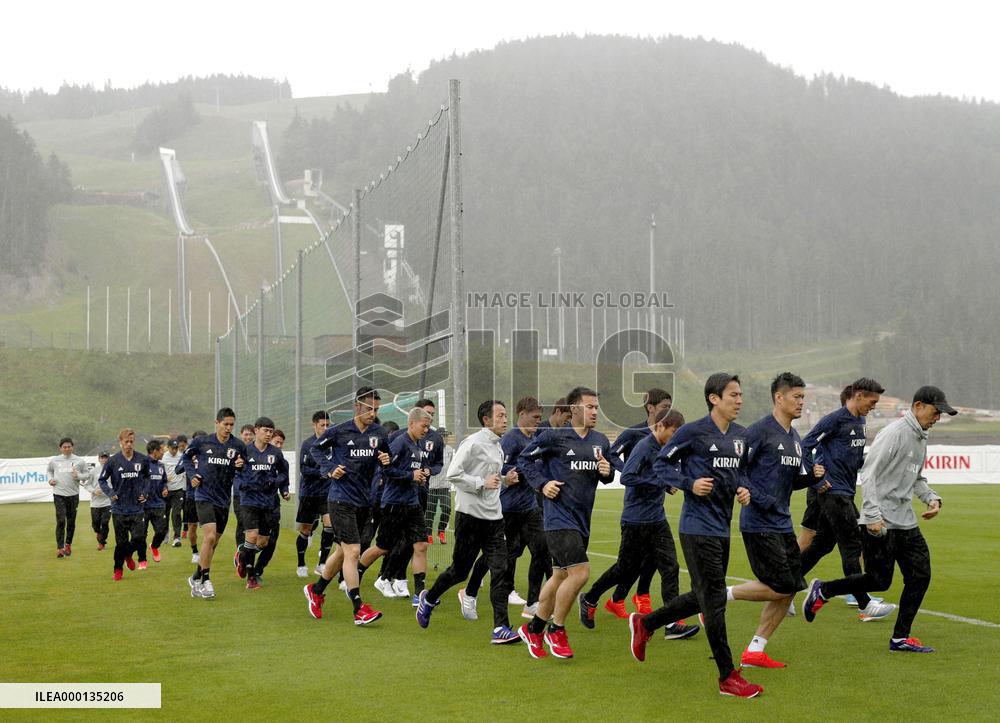 Football: Japan squad holds pre-World Cup camp in Austria