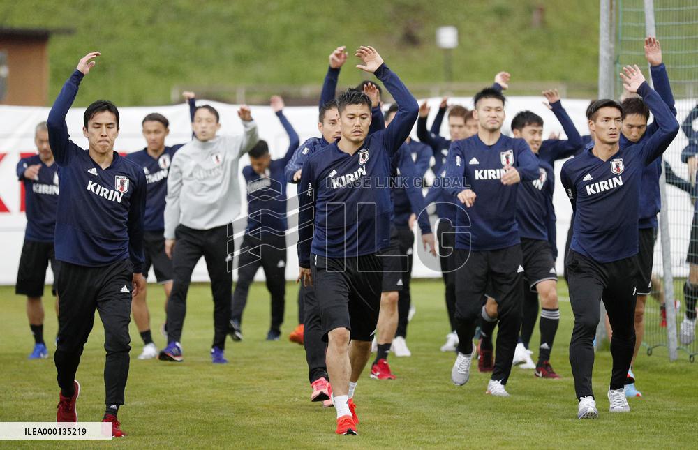 Football: Japan squad holds pre-World Cup camp in Austria