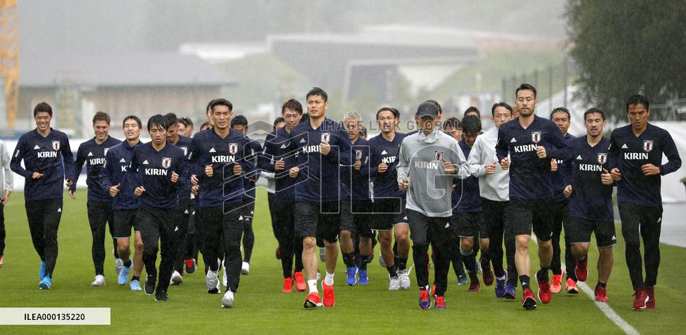 Football: Japan squad holds pre-World Cup camp in Austria