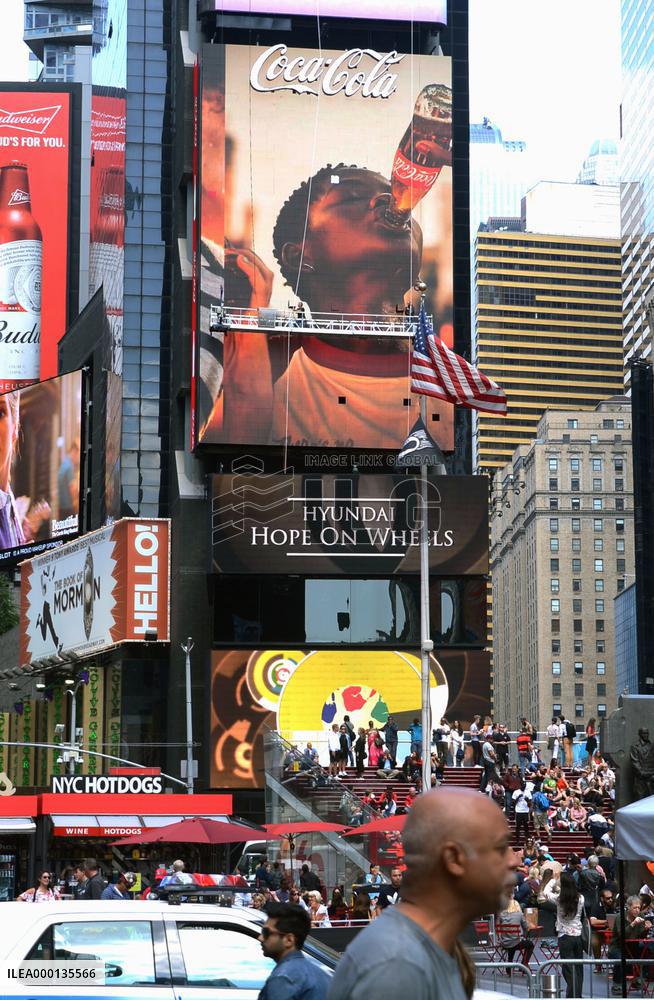 Coca-Cola ad in N.Y.
