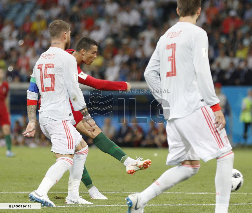 Football: Spain vs Portugal at World Cup