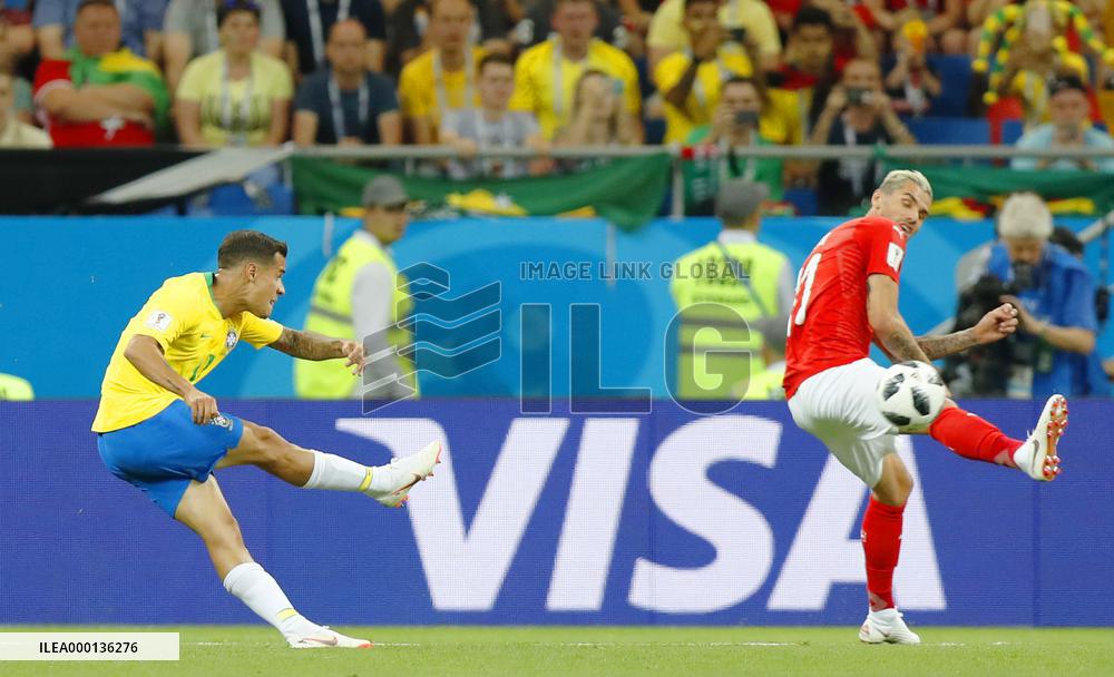 Football: Brazil vs Switzerland at World Cup