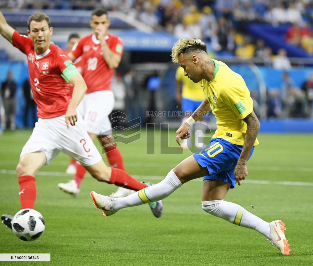 Football: Brazil vs Switzerland at World Cup