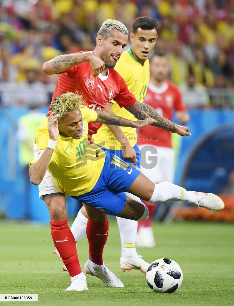 Football: Brazil vs Switzerland at World Cup