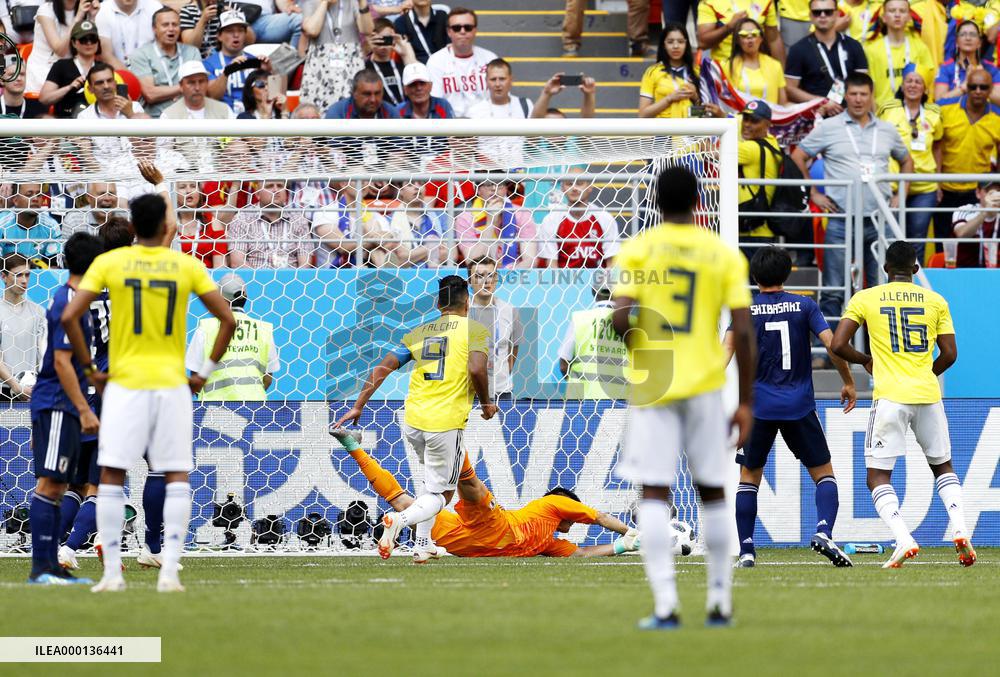 Football: Japan vs Colombia at World Cup