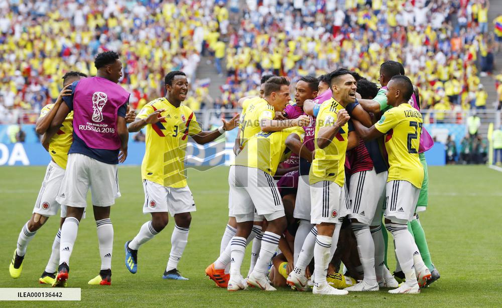 Football: Japan vs Colombia at World Cup