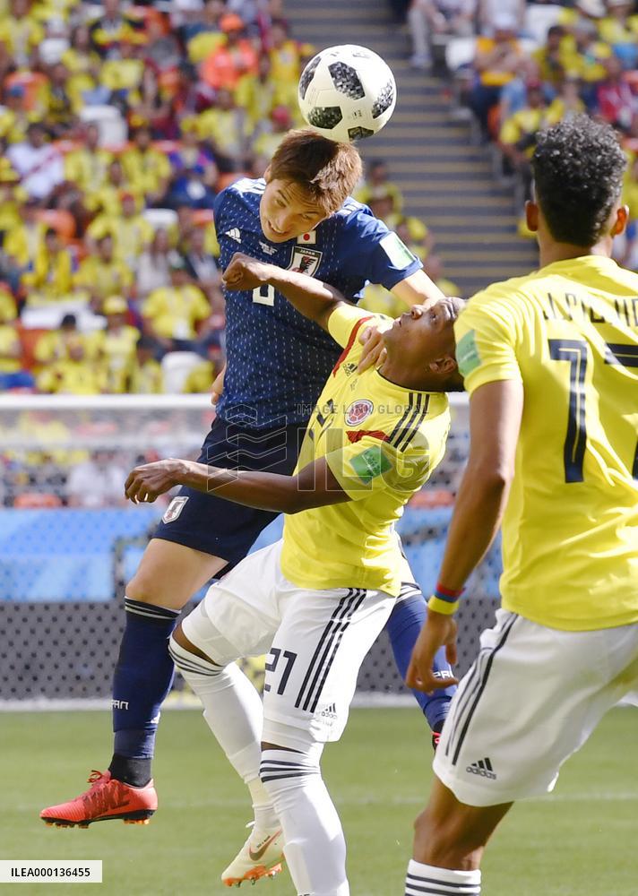 Football: Japan vs Colombia at World Cup